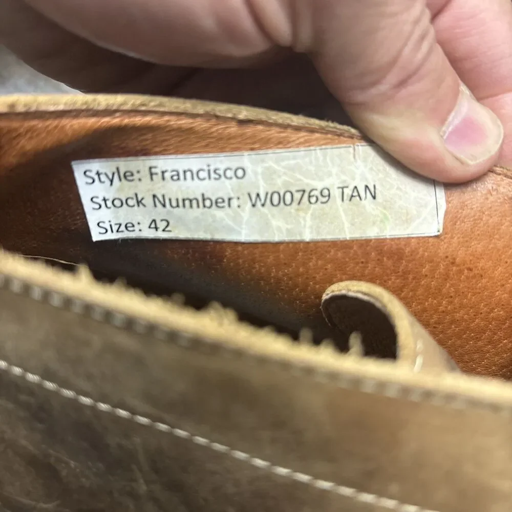 Wolverine 1883 Francisco Men Tan Chukka Sz.42 W00769 Hand Crafted Portugal